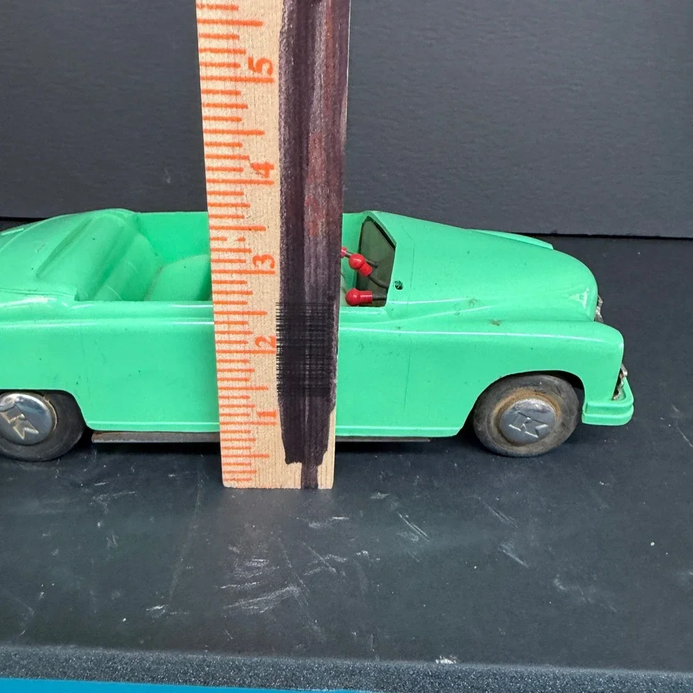 Vintage Toy Founders Kaiser Convertible Toy Car 1950s Green Plastic Metal Base